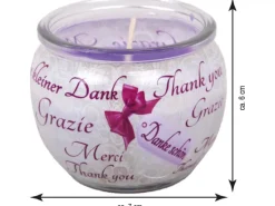 HS Candle Kerzen^Duftkerzen Sprüche 6er Pack Danke Schön