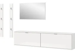 Inn.Furn Möbelserien^Garderoben-Set 5-teilig in Weiß Hochglanz 238 cm SystemX