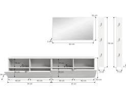 Inn.Furn Möbelserien^Garderoben-Set 5-teilig in Weiß Hochglanz 238 cm SystemX