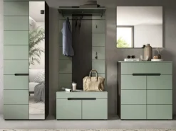 Inn.Furn Garderoben-Set 5-teilig in Salbei und Grau 255 cm Cooper