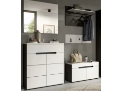 Inn.Furn Möbelserien^Garderoben-Set 5-teilig in Weiß und Grau 175 cm Cooper