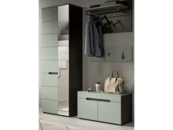 Inn.Furn Möbelserien^Garderoben-Set 4-teilig in Salbei und Grau 160 cm Cooper