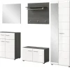 Inn.Furn Garderoben-Set 5-teilig Weiß Hochglanz Grau 250 cm Rumba