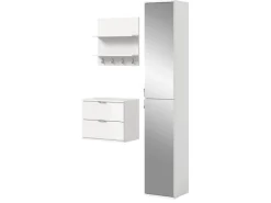 Inn.Furn Garderoben-Set 3-teilig in Weiß Hochglanz 97 cm SystemX
