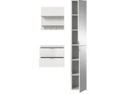 Inn.Furn Garderoben-Set 3-teilig in Weiß Hochglanz 97 cm SystemX