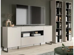 Inn.Furn Wohnwände^Wohnwand in Kaschmir und Schwarz 305 cm Morena