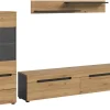 Inn.Furn Wohnwand in Eiche und Grau 221 cm Cooper