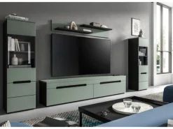 Inn.Furn Wohnwand in Salbei und Grau 272 cm Cooper