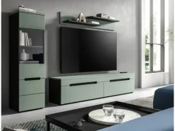 Inn.Furn Wohnwand in Salbei und Grau 221 cm Cooper