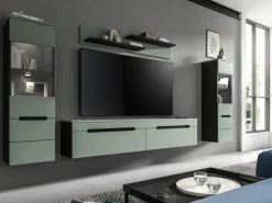 Inn.Furn Wohnwand in Salbei und Grau 221 cm Cooper