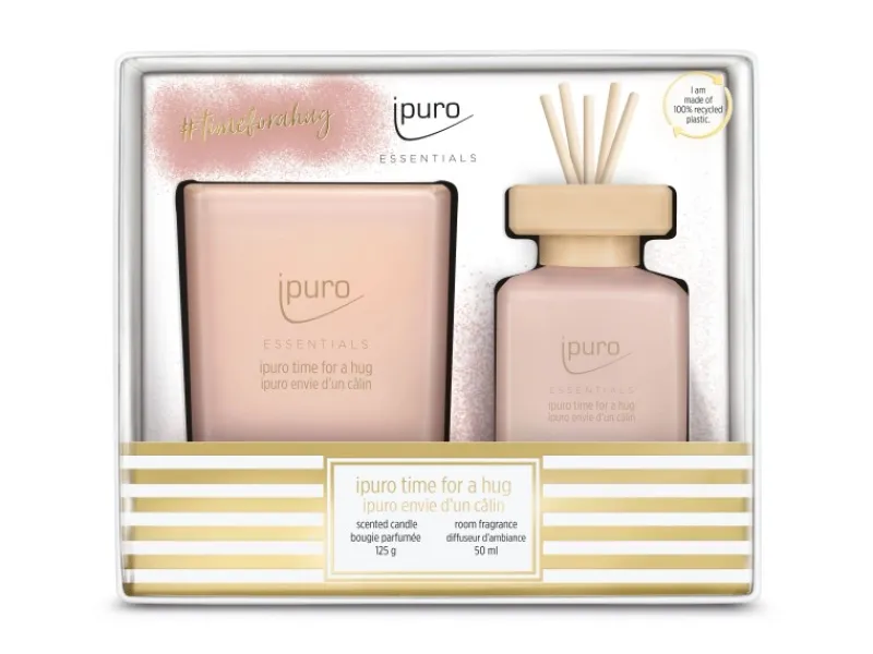 Ipuro Raumduft und Duftkerze Essentials 2er-Set Time For A Hug Rosa