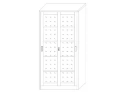 Jet-Line Büroregale^Stahlschrank St Petersburg in Anthrazit-Rot 90 x 40 x 185 cm Abschließbare Türen/Glasfront