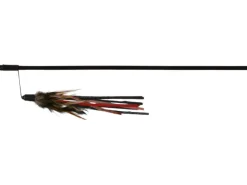 Jollypaw Spielangel mit Lederbändchen und Federn 50 cm