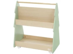 Joyz Bücherregale^Kinder Bücherregal Tanne 60x38x705 cm Grün-Natur 2 Seitiges Regal aus Holz