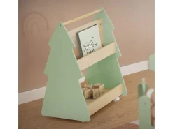 Joyz Bücherregale^Kinder Bücherregal Tanne 60x38x705 cm Grün-Natur 2 Seitiges Regal aus Holz