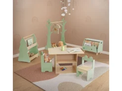 Joyz Bücherregale^Kinder Bücherregal Tanne 60x38x705 cm Grün-Natur 2 Seitiges Regal aus Holz