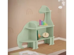 Joyz Holzregale^Kinderregal 3 Ebenen Dinosaurier aus Holz mit Offenen Regalen 110x31x110 cm