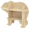 Joyz Kinderregal Bär 2 Ebenen Natur 110x 32x83 cm Holz Regal mit Offenen Regalen