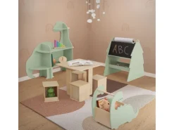 Joyz Kindersitzgruppe 5 Teilig 1 Tisch und 4 Hockern Kindertischgruppe Holz