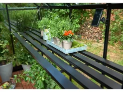 Juliana Regale Schwarz^Lamellen-Tisch Integriert 3 Sektionen Schwarz