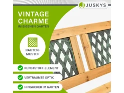 Juskys Sitzbänke^2 Sitzer Gartenbank Sanremo aus Lackiertem Holz und Gusseisen