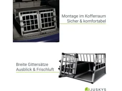 Juskys Alu Hundetransportbox L X