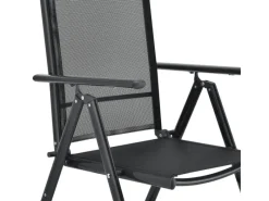 Juskys Stühle^Aluminium Gartengarnitur Milano 9 Teilig mit Tisch und 8 Stühlen