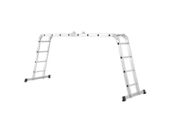 Juskys Leitern|Klapptritte^Aluminium Multifunktionsleiter 4,7m Tragfähigkeit bis 150 kg