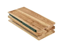 Juskys Bierzeltgarnitur Passau 3 teilig klappbar mit lackiertem Tannenholz 220 cm