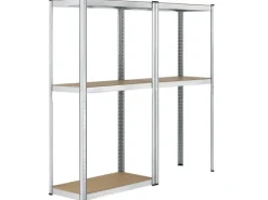 Juskys Metallregale|Kellerregale^2er Set Lagerregal Easy 160 x 80 x 40 cm