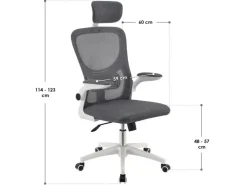 Juskys Ergonomischer Bürostuhl Baltimore Grau