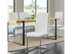 Juskys Stühle^Freischwinger Stuhl Vegas 2er Set aus Kunstleder