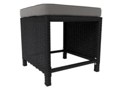 Juskys 2in1 Polyrattan Relax Gartenmöbel Set Jamaika Schwarz Grau