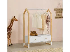 Juskys Garderoben^Kinder Kleiderständer Filla Mit Großer Schublade