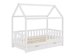 Juskys Kinderbett Marli 80 x 160 cm mit Bettkasten