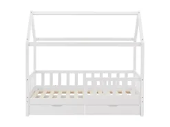 Juskys Bastelzubehör^Kinderbett Marli 80 x 160 cm mit Bettkasten und Matratze