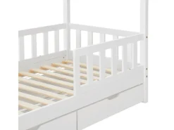 Juskys Bastelzubehör^Kinderbett Marli 80 x 160 cm mit Bettkasten und Matratze