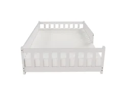 Juskys Betten^Kinderbett Naya 120 x 200 cm mit Matratze Weiß