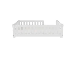 Juskys Betten^Kinderbett Naya 80 x 160 cm mit Matratze Weiß