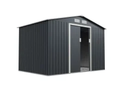 Juskys Metall Geräteschuppen Gerätehaus XL mit Satteldach in