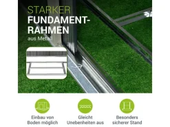 Juskys Metall Geräteschuppen Gerätehaus XL mit Satteldach in