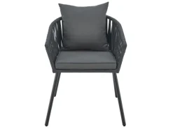 Juskys Kissen|Stühle^Rope Stühle 2er Set mit Sitz und Rückenkissen