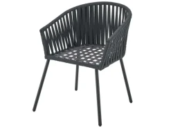 Juskys Kissen|Stühle^Rope Stühle 2er Set mit Sitz und Rückenkissen