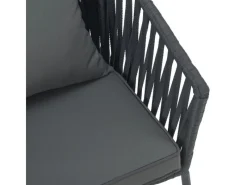 Juskys Kissen|Stühle^Rope Stühle 2er Set mit Sitz und Rückenkissen