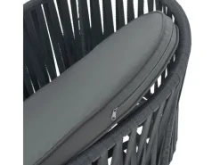 Juskys Kissen|Stühle^Rope Stühle 2er Set mit Sitz und Rückenkissen