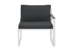 Juskys Sofa Set Gartenmöbel Bari mit Bezügen in Dunkelgrau