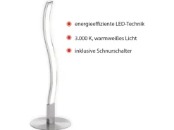 Just Light. Kommode^LED Tischleuchte Wave Stahl H: 30 cm
