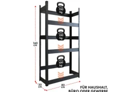 Karat Regale Schwarz|Flaschenregale^Flaschenkastenständer Osaka Getränkekistenregal für 6 Kästen 160 x 80 x 30 cm