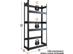 Karat Flaschenkastenständer Osaka Getränkekistenregal für 6 Kästen 200 x 80 x 30 cm