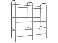 Karat Kellerregale|Flaschenregale^Flaschenkastenständer Rocket - Regal mit Wandbefestigung - Grau - Für 6 Kästen - 96 x 32,5 x 115,5 cm